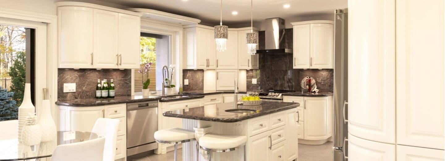 white custom kitchen in niagara