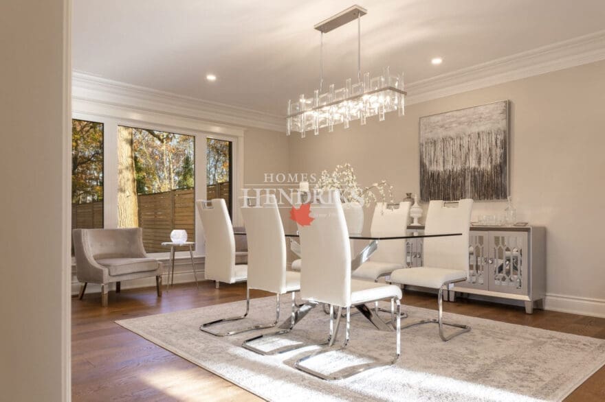 white custom luxury dining room