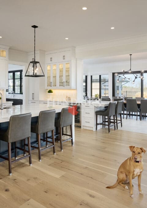 Open-concept view capturing the dining room and adjoining kitchen with seamless sightlines.