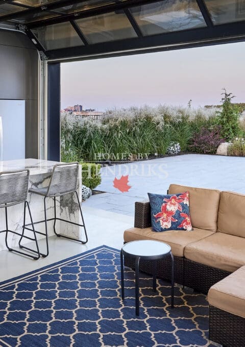 Interior of the Pool house with kitchen